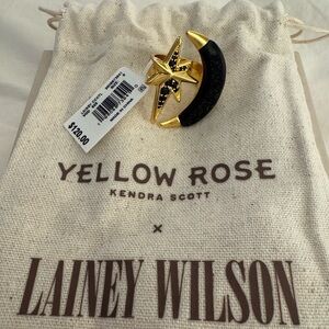 Yellow Rose by Kendra Scott Moon and Star Ring BRAND NEW retails $120